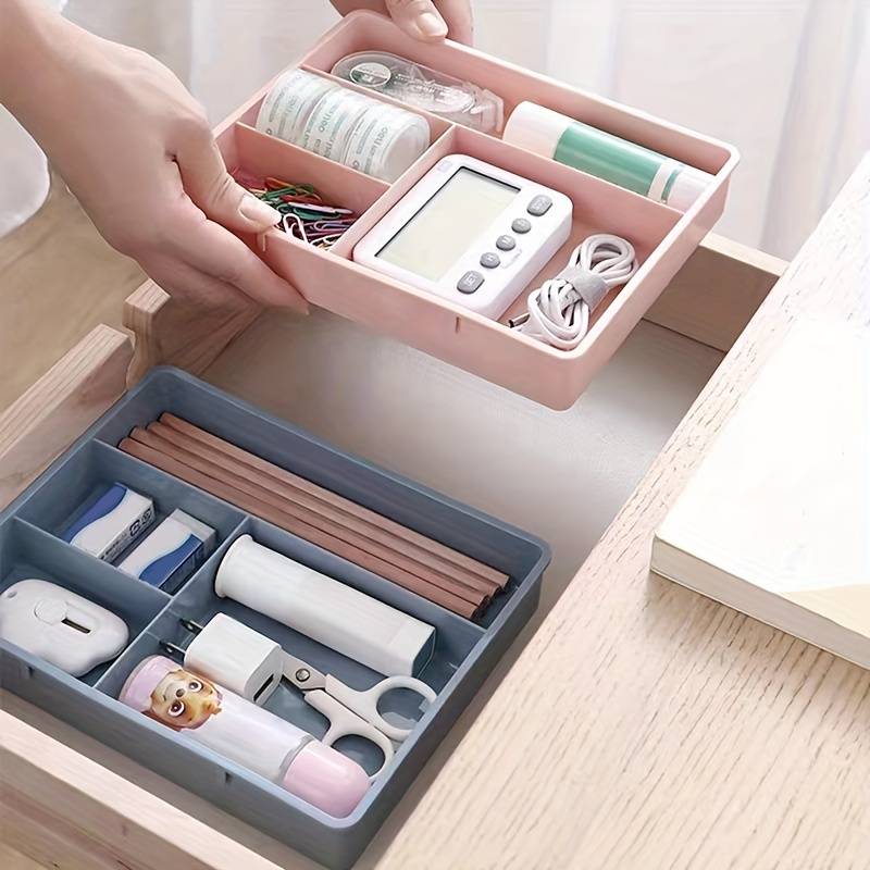 1pc Multi-compartment Storage Box - Multi-functional Storage, Can Store  Office Supplies, Cosmetics, Accessories, Etc. - Classified Storage To Keep  The